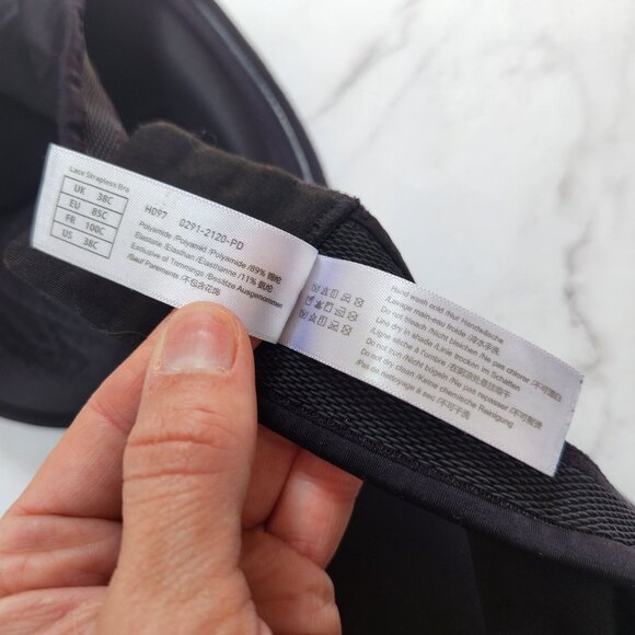 Delimira Black Lace Strapless Bra Comfort Stay in Place Women's 38C - Picture 7 of 7